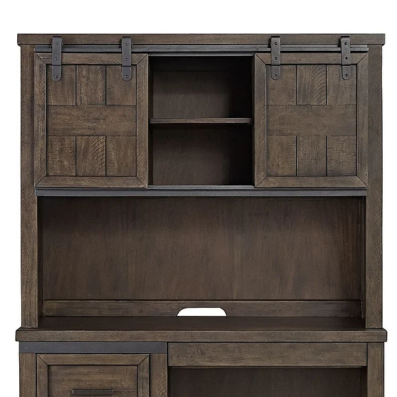 Liberty Furniture Thornwood Hills Double Barn Door Hutch ONLY in Rock Beaten Gray 759-BR70H