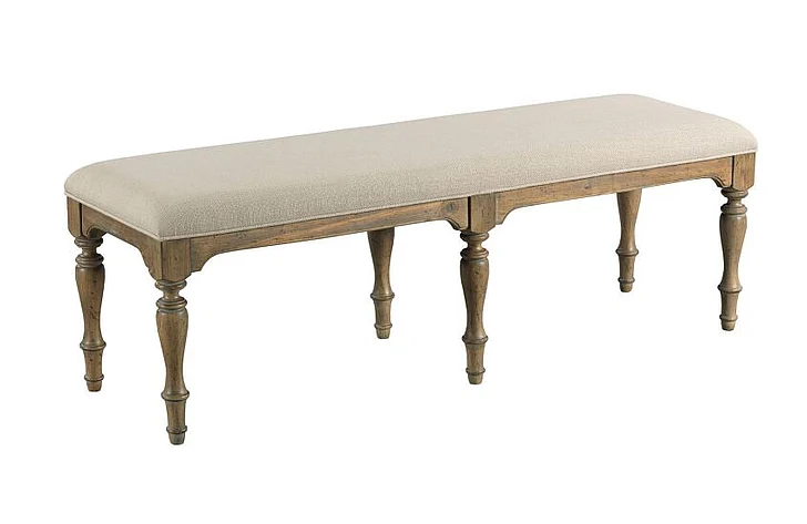 Kincaid Weatherford-Heather Belmont Dining Bench in Gray 76-068