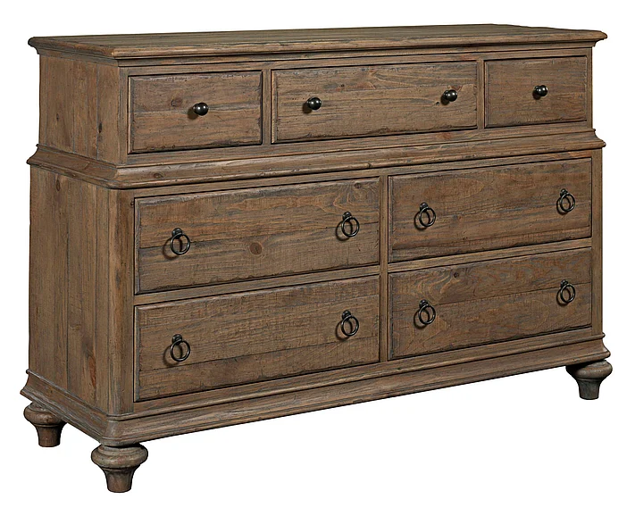 Kincaid Weatherford Wellington Drawer Dresser in Grey Heather 76-162