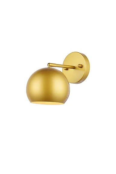 Elegant Othello 1 Light Brass Wall Sconce LD2355BR
