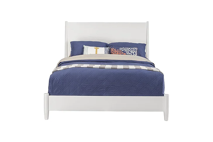 Alpine Furniture Flynn Cal King Platform Bed in White 766-W-07CK