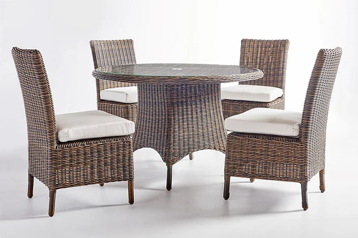 South Sea Outdoor Del Ray 5-Piece Square Dining Set in Chestnut