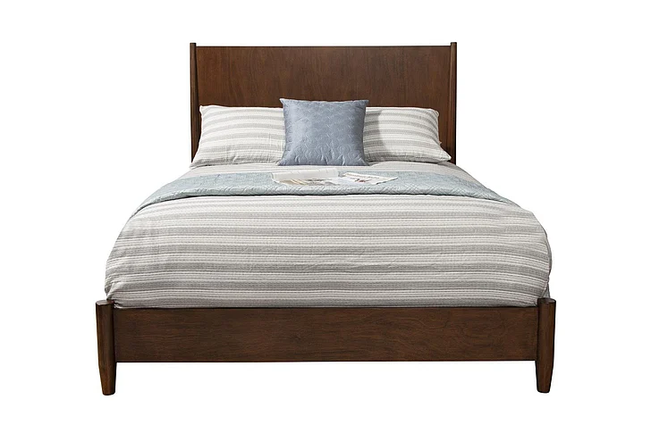 Alpine Furniture Flynn Queen Platform Bed in Walnut 766WAL-01Q