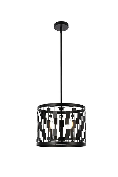 Elegant Levante 3 Lights Pendant in Black LD7074D14BK CLOSEOUT