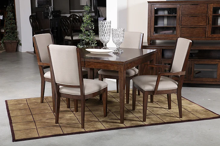 Kincaid Furniture Solid Wood Elise 5pc Leg Dining Set in Amaretto Finish