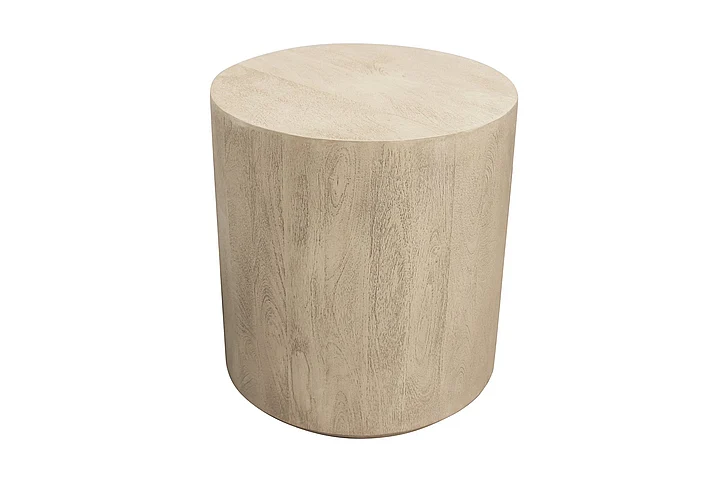 Moti Furniture Flagstaff 18" Round Side Table in Stone Natural