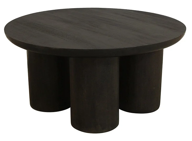 Moti Furniture Sullivan Round Coffee Table in Dark Brown 77103011