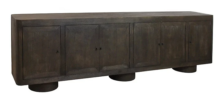 Moti Furniture Sullivan 6-Door Sideboard in Dark Brown 77109004