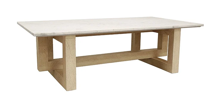 Moti Furniture Bradford Cocktail Table w/ White Marble Top 77203020