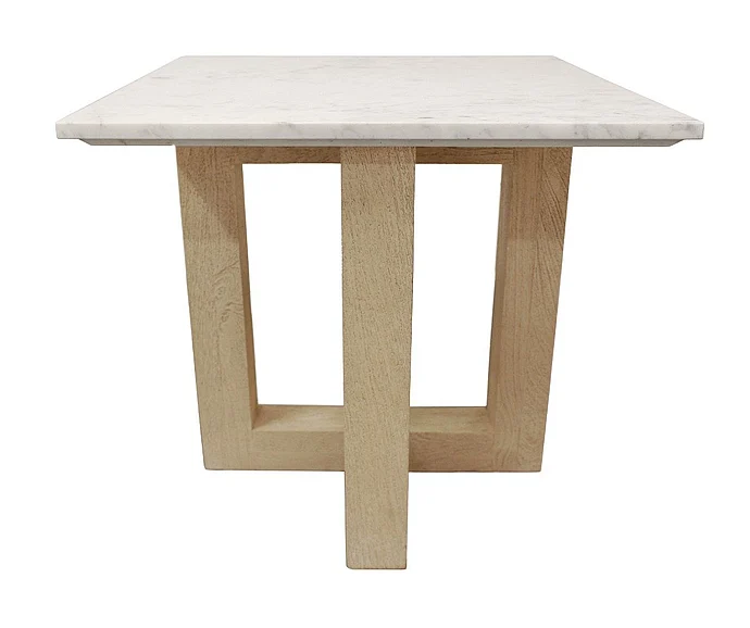Moti Furniture Bradford End Table w/ White Marble Top 77204020