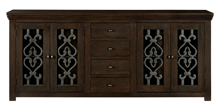 Moti Furniture Hearst Sideboard 4-Door 4-Drawer in Barista Brown 77609021