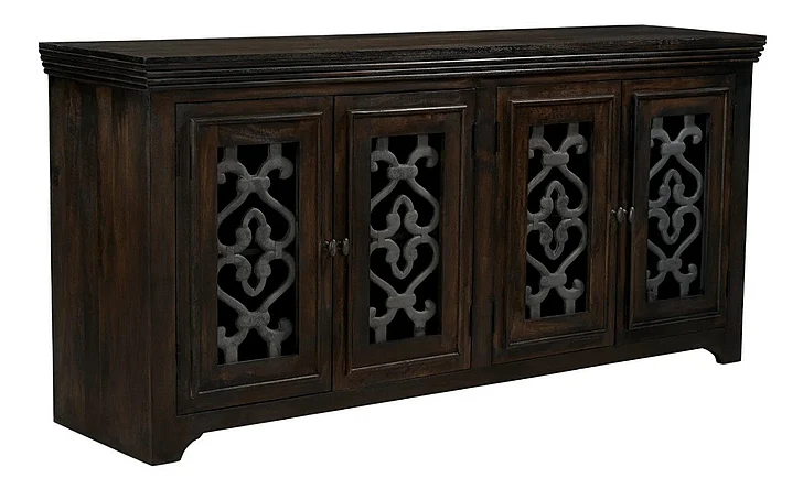 Moti Furniture Hearst 4-Door Sideboard in Barista Brown 77609022