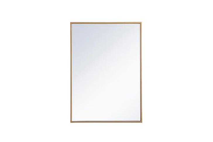 Elegant Metal Mirror Medicine Cabinet 20 In. x 28 In. in Brass MR572028BRS