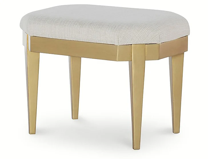 Legacy Kids Chelsea by RR Stool 1pc in White with Gold Accents N7810-640 KD