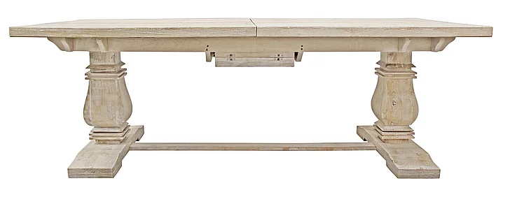 Moti Furniture Benedict Extension Dining Table in White 78102003