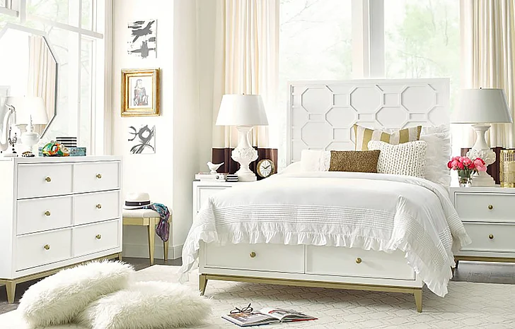 Legacy Kids Chelsea by RR 2pc Panel with Storage Bedroom Set in White