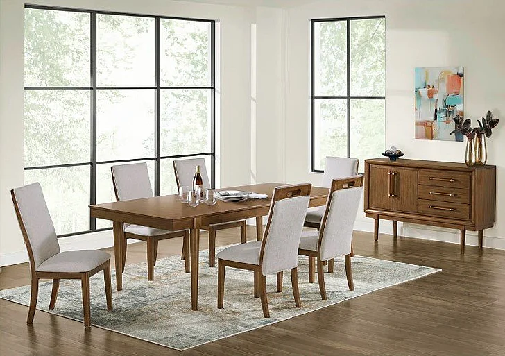 Lyncott 7pc Dining Room Set in Brown D615