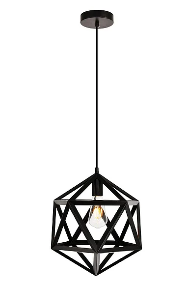 Elegant Redmond Collection Pendant D13.0'' H14.6 LT:1 Black Finish LDPD2110