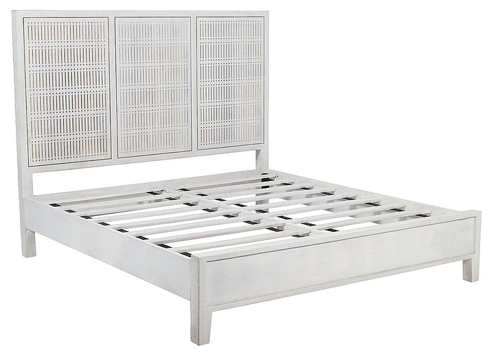 Moti Furniture Sarah Queen Bed in Brushed Ivory