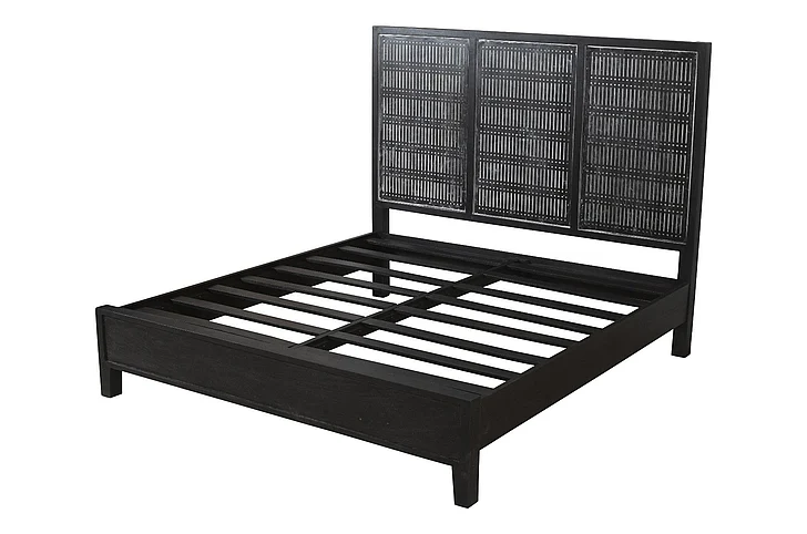 Moti Furniture Sarah Queen bed in Antique Brown