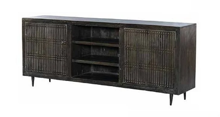Moti Furniture Sarra Media Console in Antique Brown