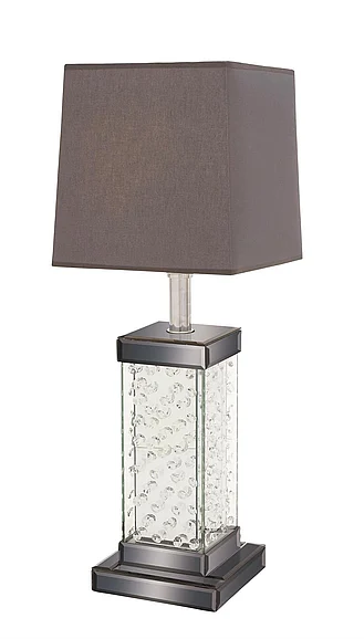 UMA Gray Glass Glam Table Lamp, 11" x 11" x 31" | 79295 CLOSEOUT