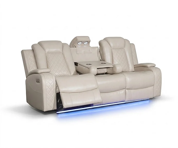 McFerran Home Furnishing SF2827 Power Reclining Sofa in Beige SF2827-S