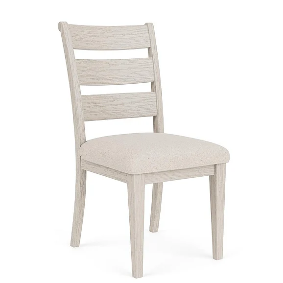 Riverside Furniture Glenndale Wood Back Upholstered Side Chair in Aged White 79458 (Set of 2)