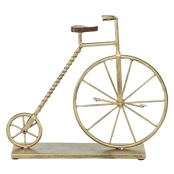 UMA Gold Metal Bike Sculpture, 17" x 4" x 15" | 79642 CLOSEOUT