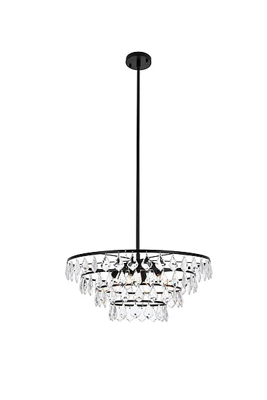 Elegant Ella 24 In. Pendant in Black 1101D24BK CLOSEOUT