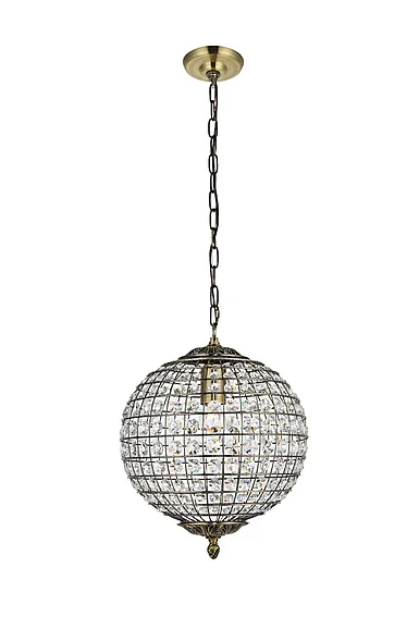 Elegant Earlene 1 Light 12 In. Antique Bronze Pendant LD5025