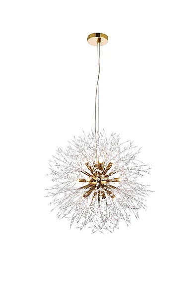Elegant Solace 12 Lights Gold Pendant 3507D24G