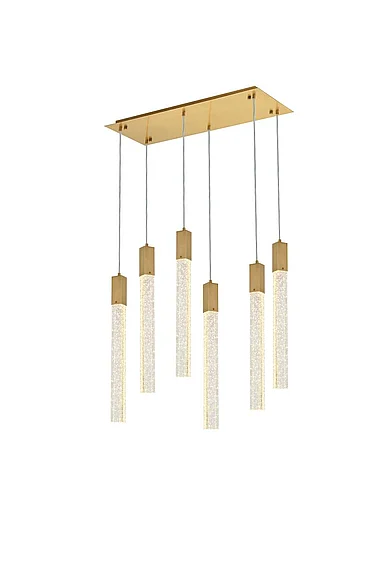 Elegant Weston 6 Lights Pendant in Satin Gold 2066D32SG