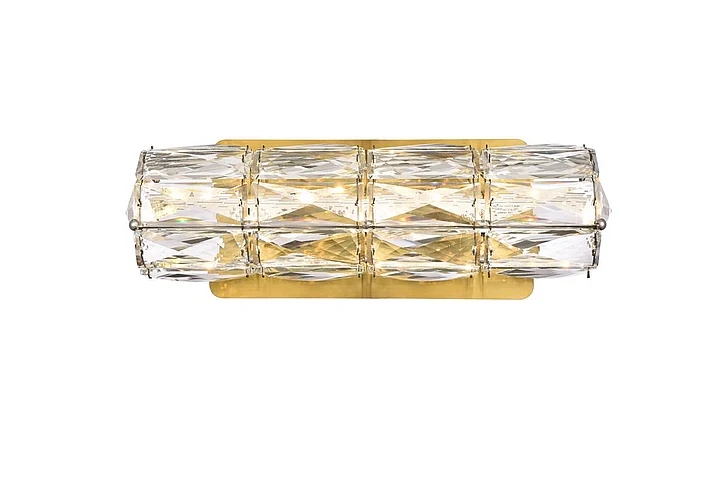 Elegant Valetta 12 In. Led Linear Wall Sconce in Gold 3501W12G