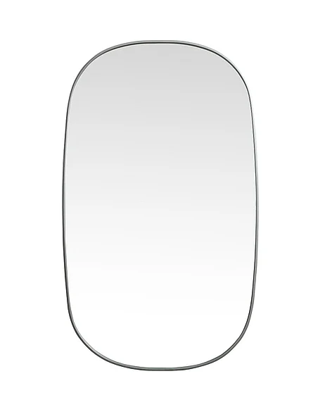 Elegant Metal Frame Oval Mirror 36X60 In. in Silver MR2B3660SIL