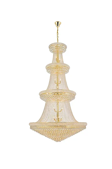 Elegant Primo 48 Light Gold Chandelier Clear Royal Cut Crystal V1800G54G/RC