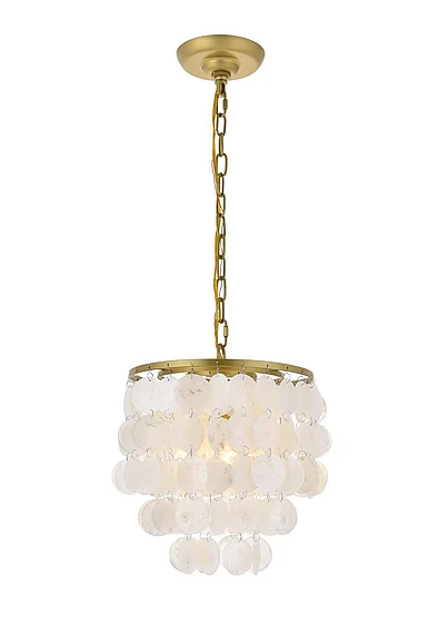 Elegant Selene 1 Light Brass Pendant LD5050D10BR