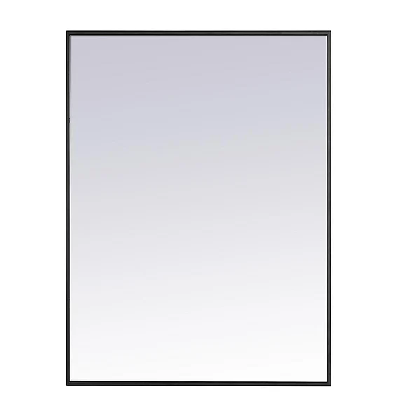 Elegant Metal Frame Rectangle Mirror 27 In. in Black MR42736BK