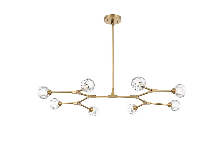 Elegant Zayne 8 Light Pendant in Gold 3508D45G