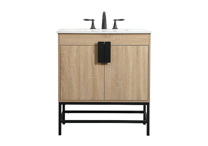 Elegant 30 In. Single Bathroom Vanity in Mango Wood VF48830MW CLOSEOUT