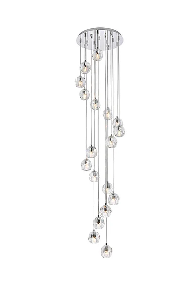Elegant Eren 18 Lights Chrome Pendant 3505G15C CLOSEOUT
