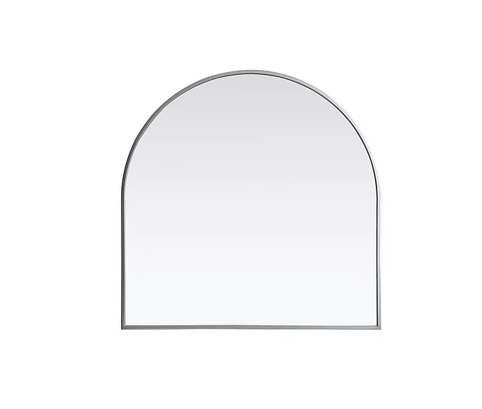 Elegant Metal Frame Arch Mirror 30X30 In. in Silver MR1A3030SIL
