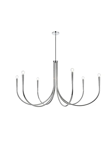 Elegant Layne 55 In. Chandelier in Chrome LD722D55C