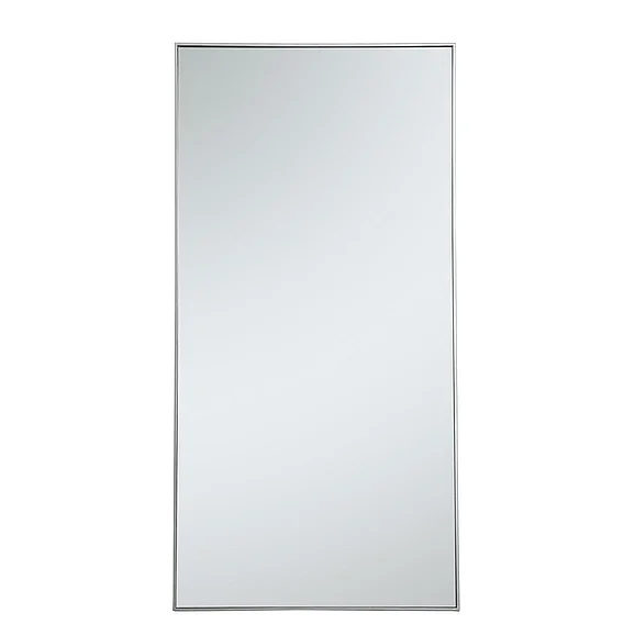 Elegant Metal Frame Rectangle Mirror 36 In. in Silver MR43672S
