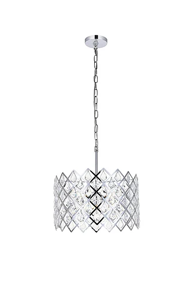 Elegant Lyla 16 In. Pendant in Chrome 1111D16C CLOSEOUT