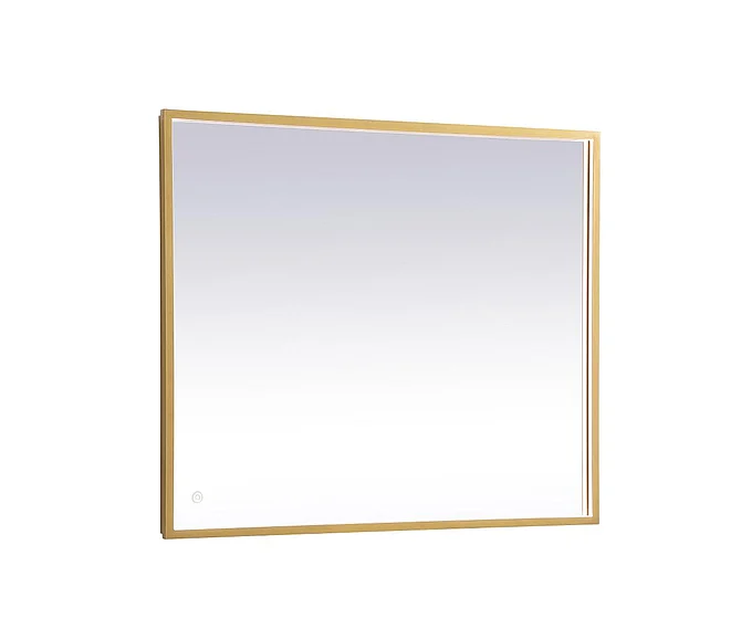 Elegant Pier 30X36 In. Led Mirror with Adjustable Color Temperature 3000K/4200K/6400K in Brass MRE63036BR