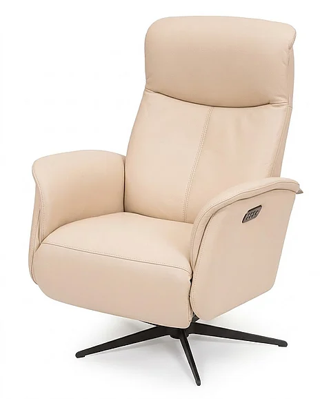 Hjort Knudsen 8003 Superior Model Swivel Recliner in Latte 8003/MF3EL3/447/EBSBlack
