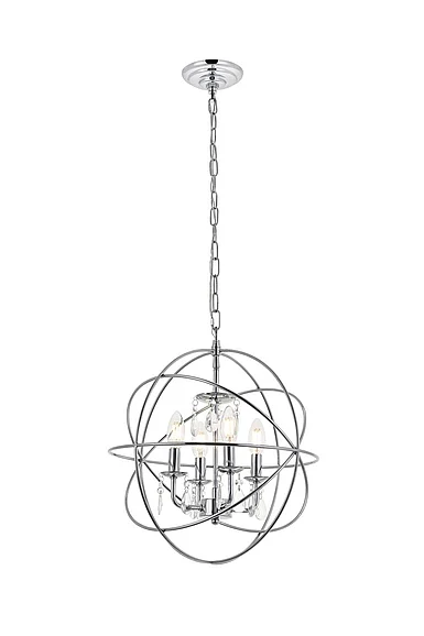 Elegant Wallace 4 Light Chrome Pendant LD5055D16C CLOSEOUT
