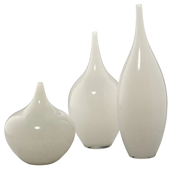 Jamie Young Jamie Young Nymph Decorative Glass Vases (Set of 3) 7NYMP-VAWH
