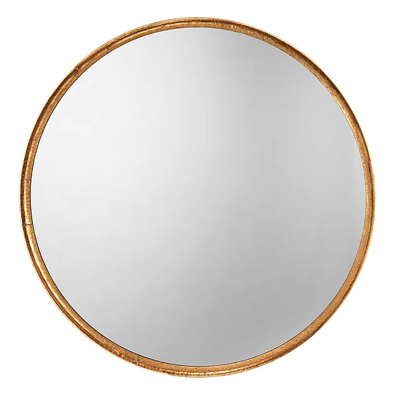 Jamie Young Jamie Young Refined Iron Round Wall Mirror, Gold 7REFI-MIGO